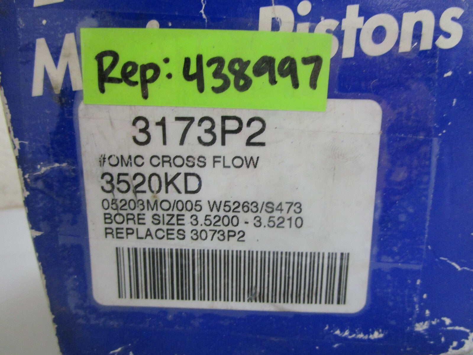 *NEW* 0820 Wiseco Piston Kit 3173P2 3520KD For OMC 438997
