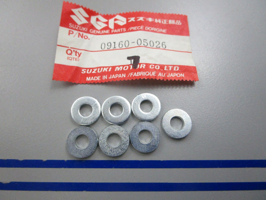 NEW OEM (LOT OF 7) 09160-05026 Suzuki Washer 0810