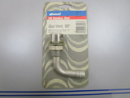 *NEW* 0810 Attwood SS 90 Degree Gas Vent Fuel Tank Vent Hose 66023-3