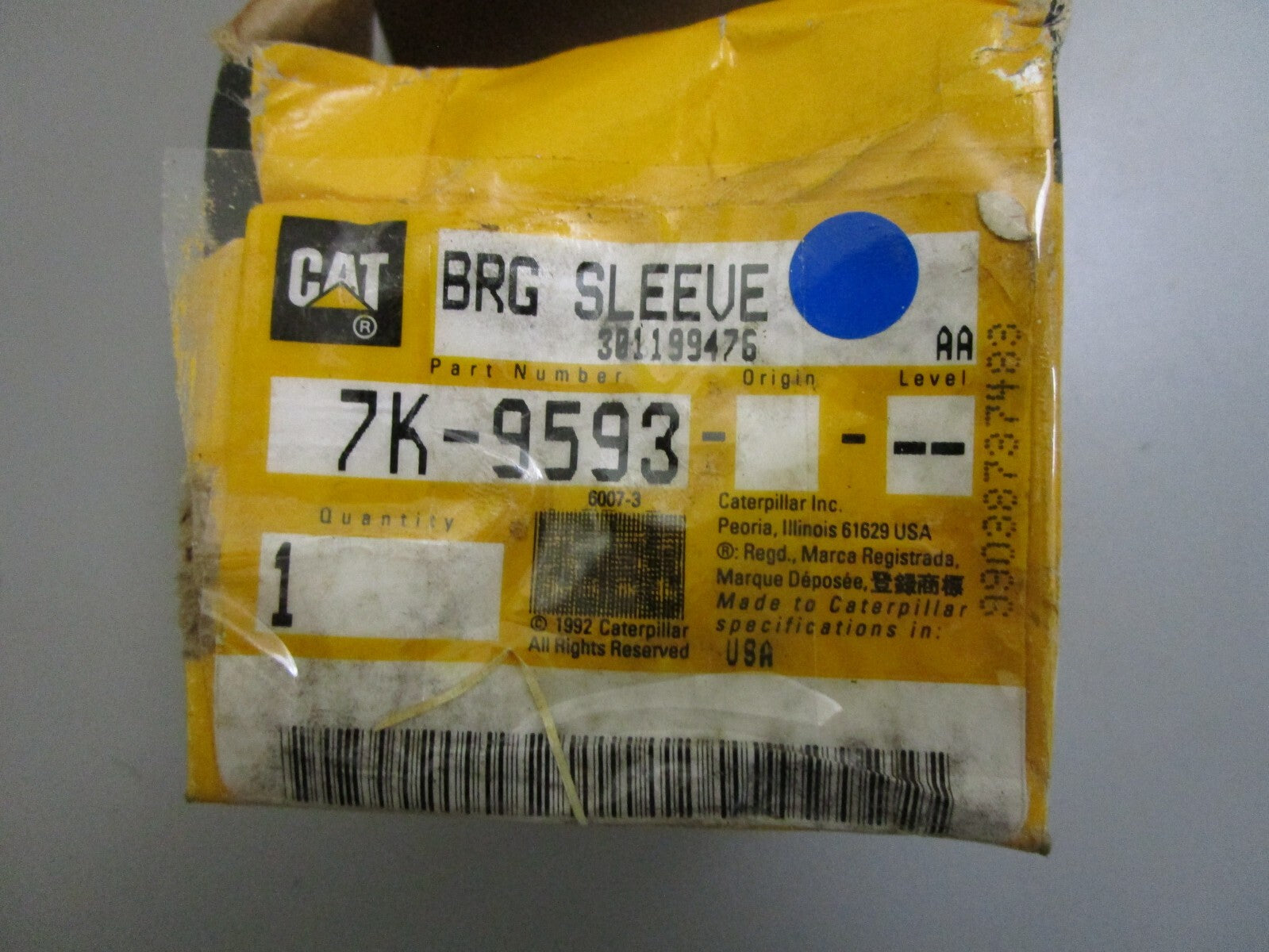 *NEW OEM* 0820 CAT Bearing Sleeve 7K-9593