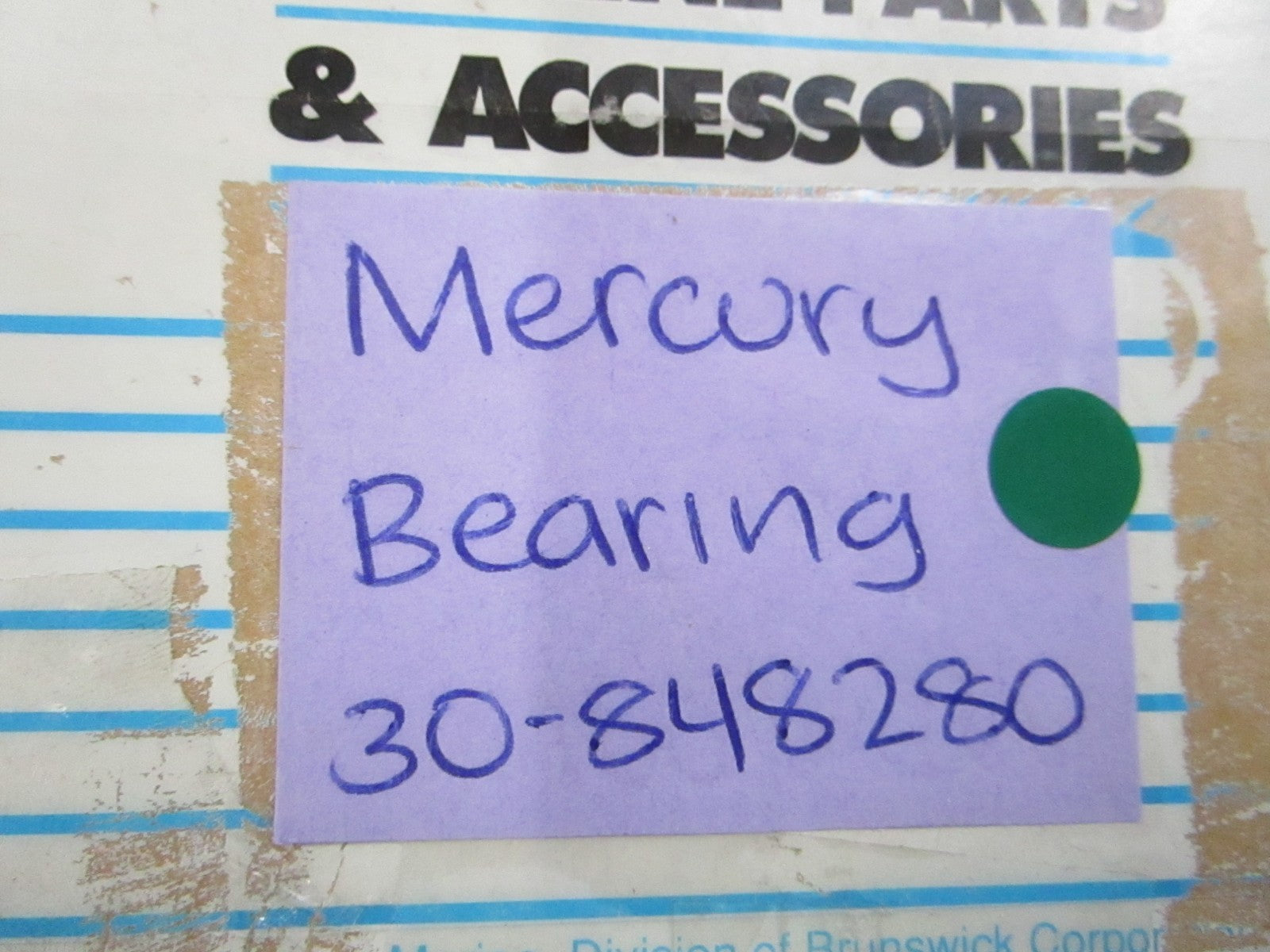 NEW OEM 30-848280 Mercury Quicksilver Bearing 0810