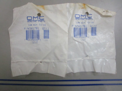 *NEW OEM* (LOT OF 2) 0810 OMC Johnson Evinrude 73 Series #16 Key 501781 0501781
