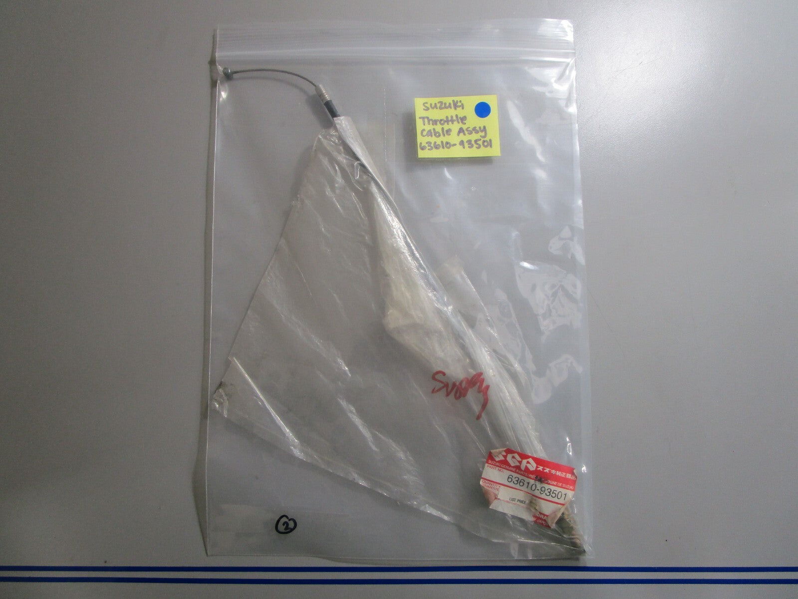 *NEW OEM* 0810 Suzuki Throttle Cable Assembly 63610-93501