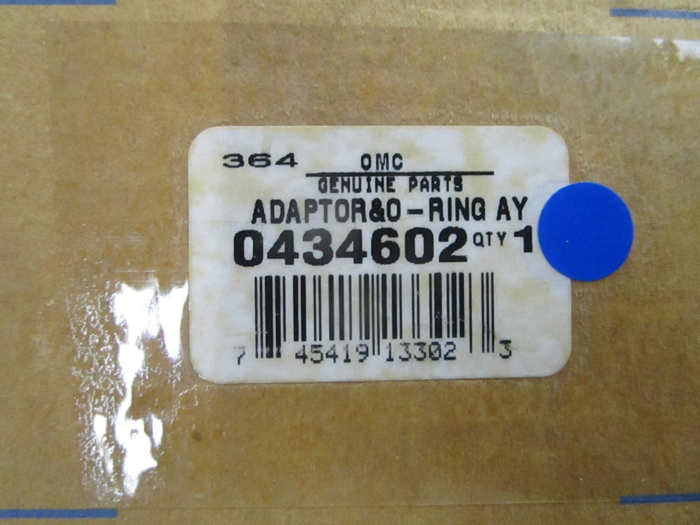 *NEW OEM* 0810 OMC Johnson Evinrude Adapter & O-Ring Assembly 434602 0434602