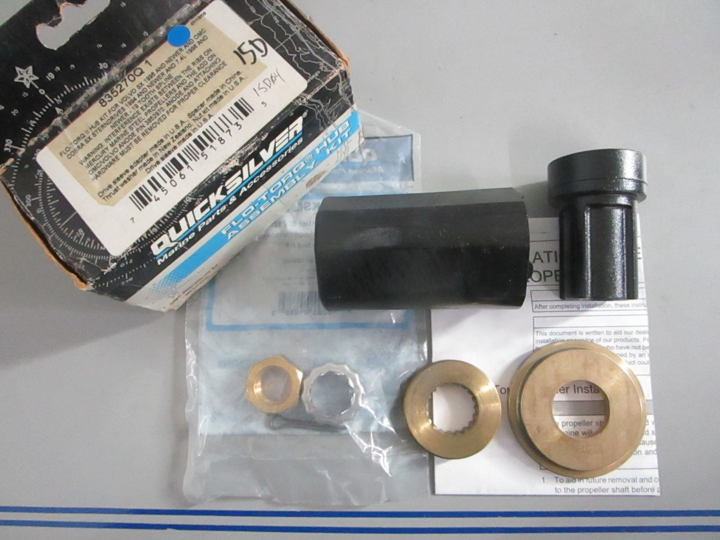 NEW OEM 835270Q1 Mercury Quicksilver Flo-Torq II Hub Kit For: 1995 Volvo SX 0820