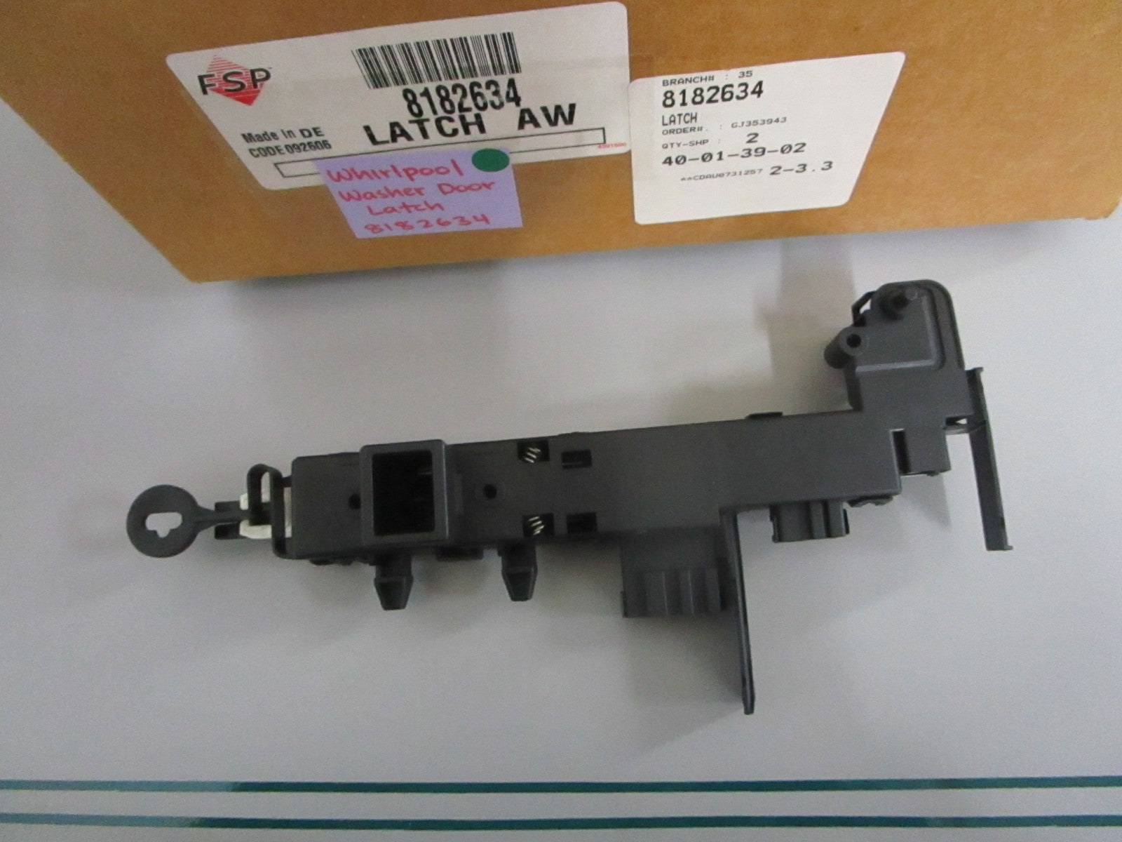 NEW OEM 8182634 Whirlpool FSP Washer Door Latch 0820
