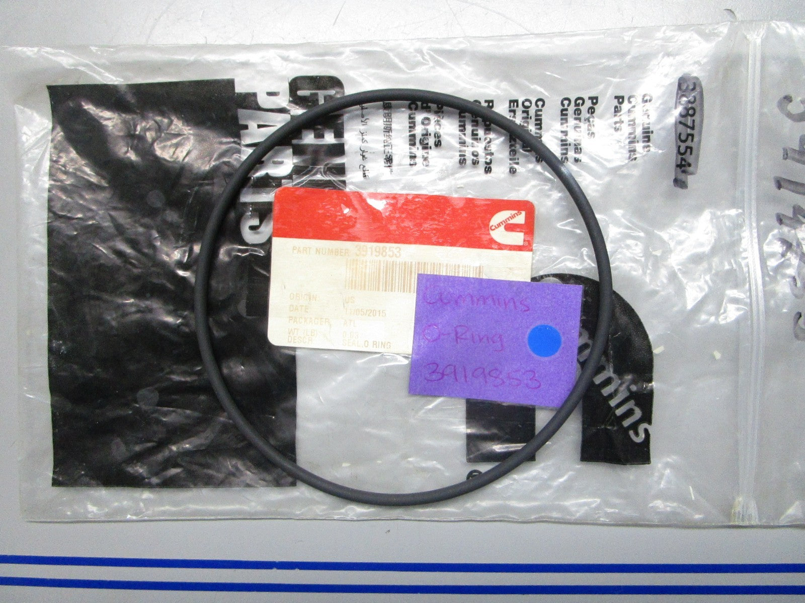 *NEW OEM* 0820 Cummins O-Ring 3919853