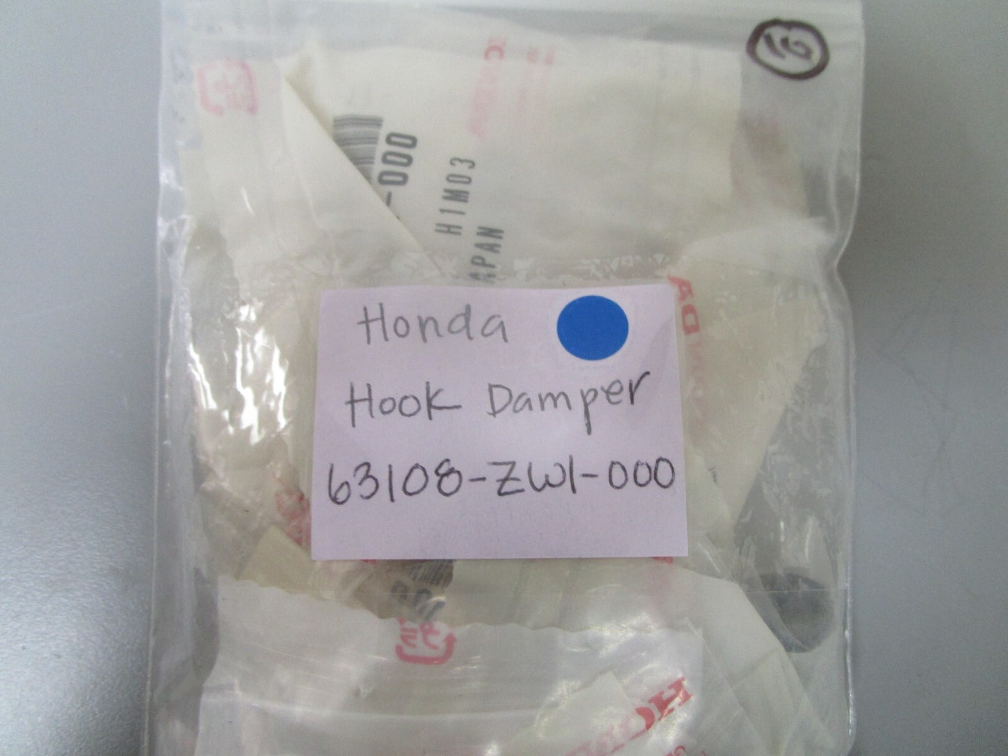*NEW OEM* 0720 Honda Hook Damper 63108-ZW1-000