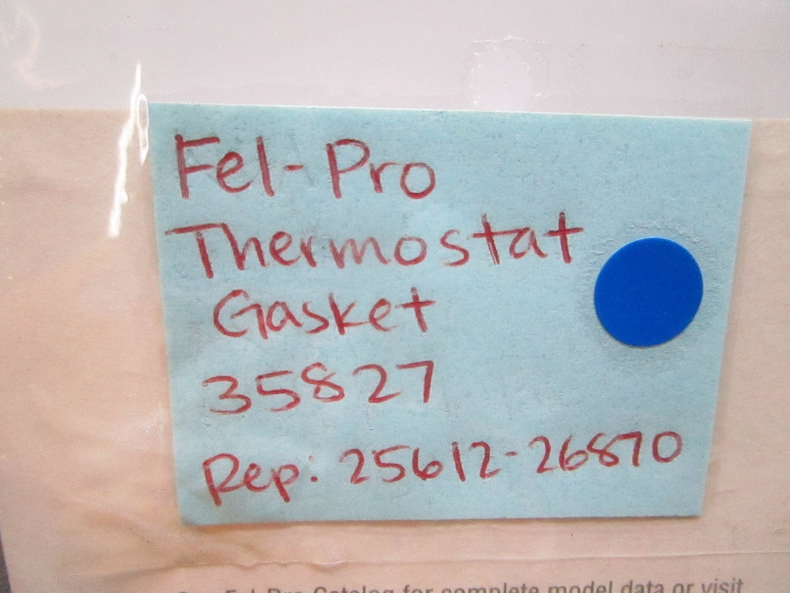 *NEW* 0810 Fel-Pro Thermostat Gasket 35827 Replaces: 25612-26870