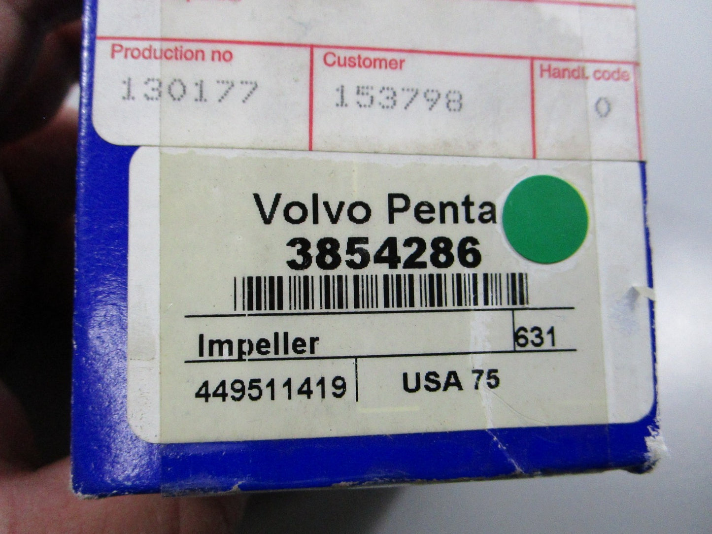 NEW OEM 3854286 Volvo Penta Impeller 0810