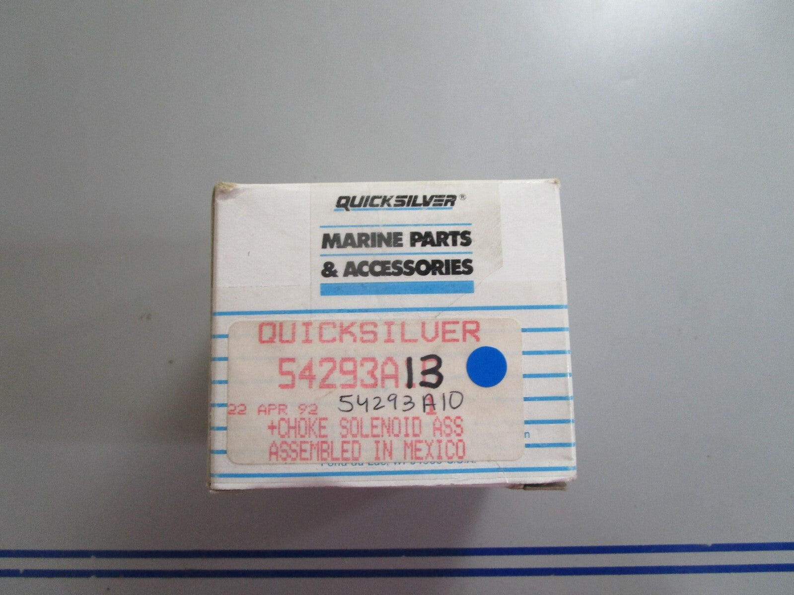 *NEW OEM* 0810 Mercury Quicksilver Choke Solenoid Assembly