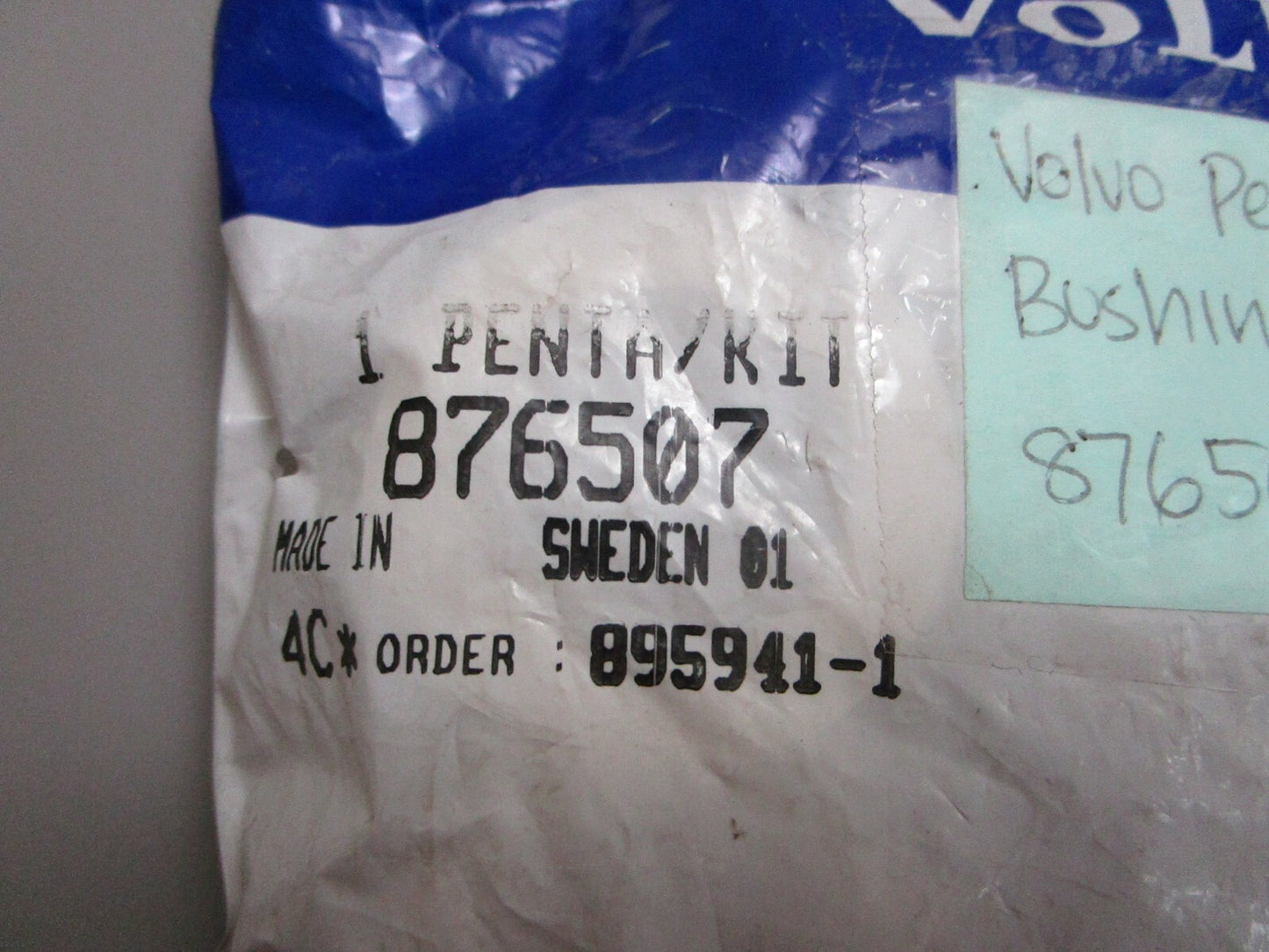 *NEW OEM* 0750 Volvo Penta BUSHING KIT 876507