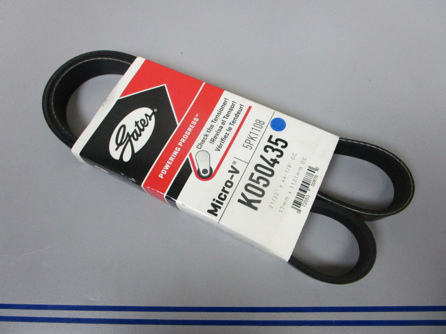 NEW K050435 Gates Micro-V 21/32" x 44 ⅛" Serpentine Belt 0720