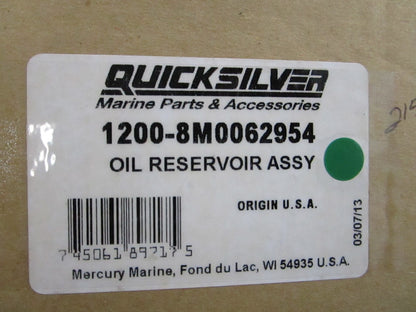 NEW OEM 1200-8M0062954 Mercury Quicksilver Oil Reservoir Assembly 0810