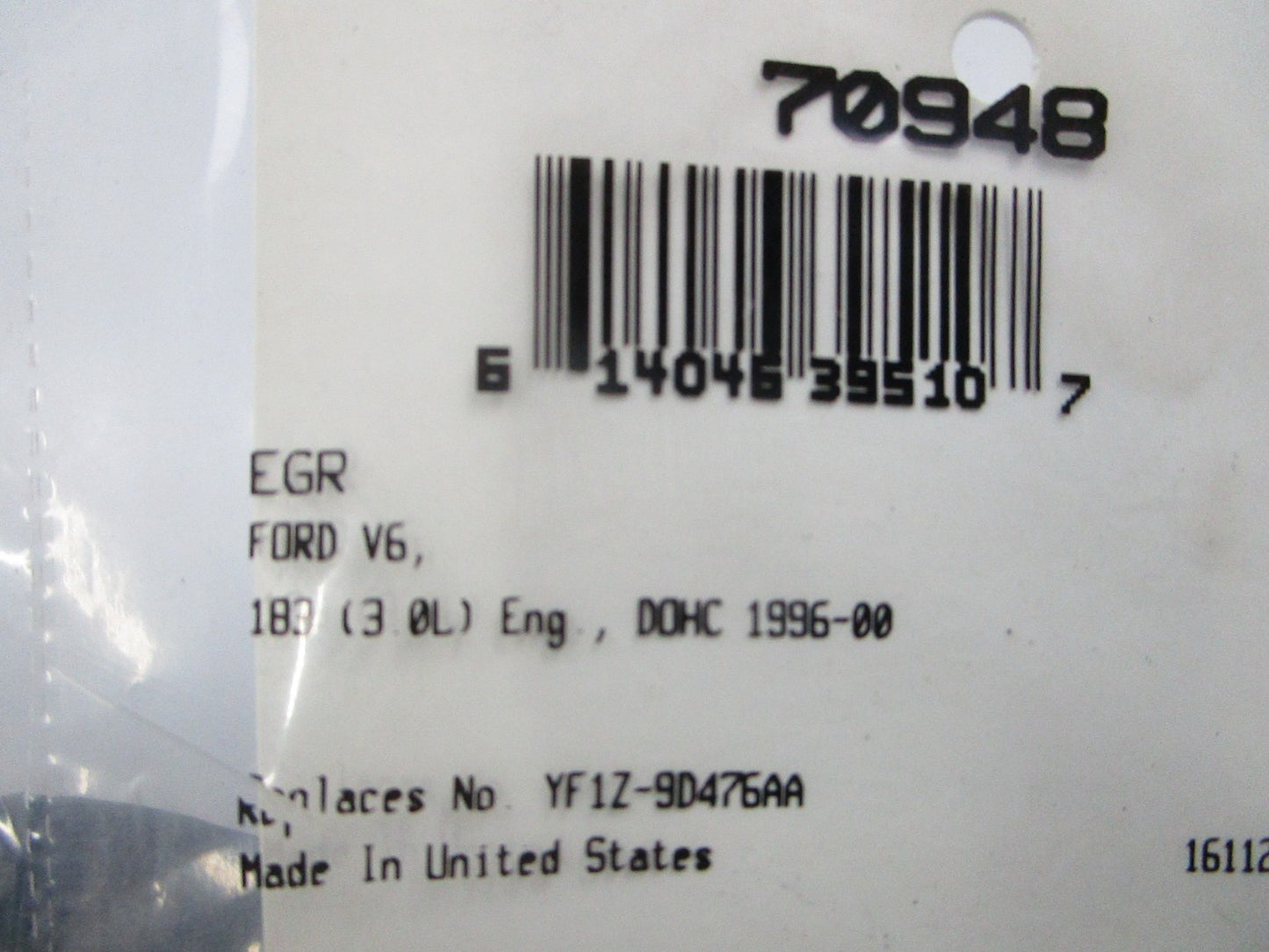 *NEW* 0810 Fel-Pro EGR Gasket 70948
