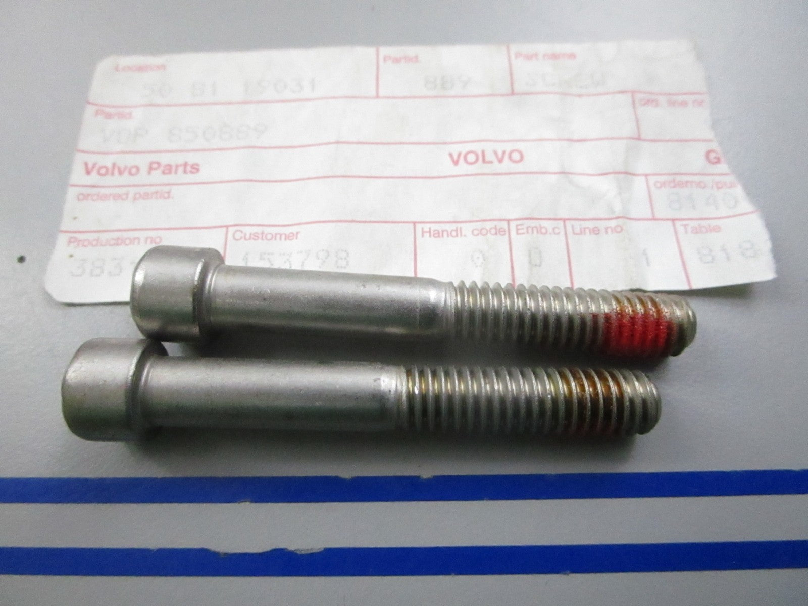 NEW OEM (LOT OF 2) 850889 Volvo Penta Screw 0810