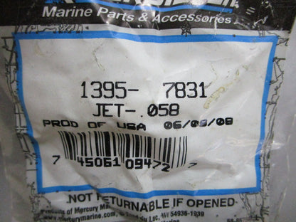 *NEW OEM* 0810 Mercury Quicksilver .058 Jet 1395-7831