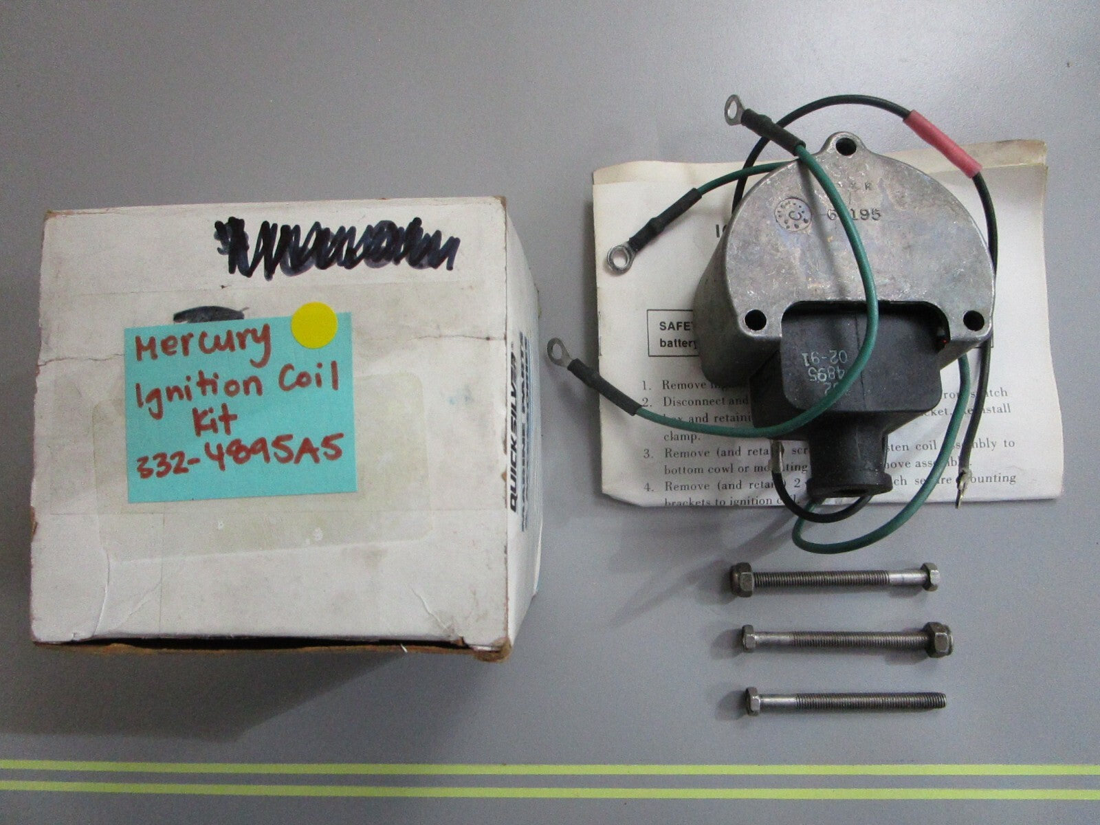 *NEW OEM* 0820 Mercury Quicksilver Ignition Coil Kit 332-4895A5