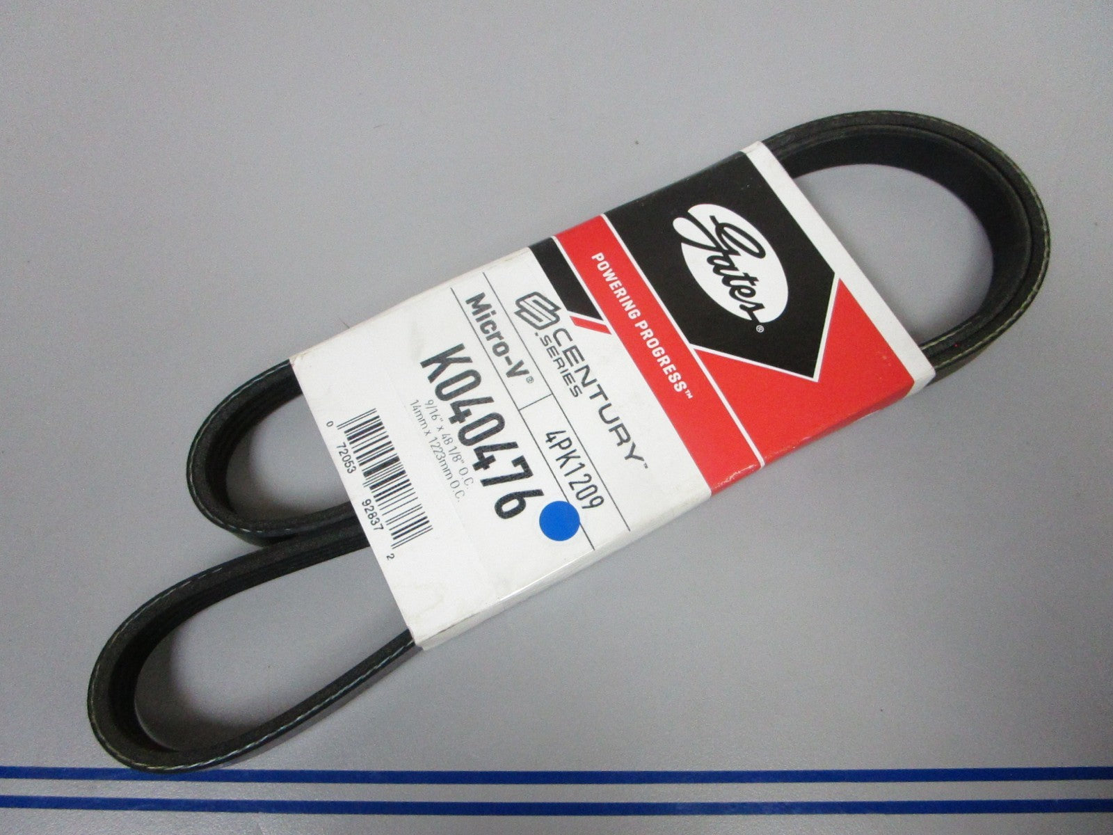 NEW K040476 Gates Micro-V 9/16" x 48 ⅛" Serpentine Belt 0720