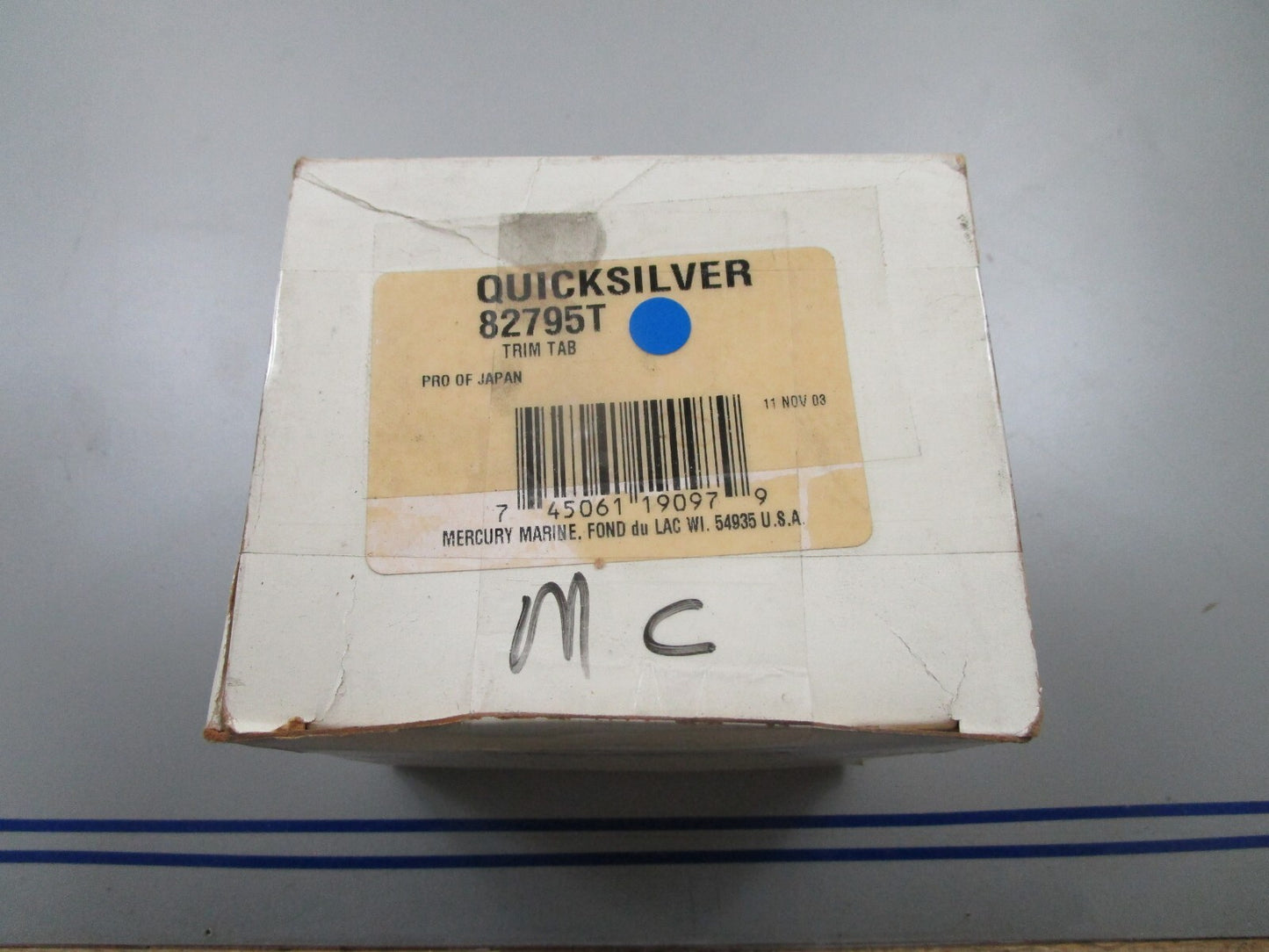 *NEW OEM* 0820 Mercury Quicksilver Trim Bar 82795T