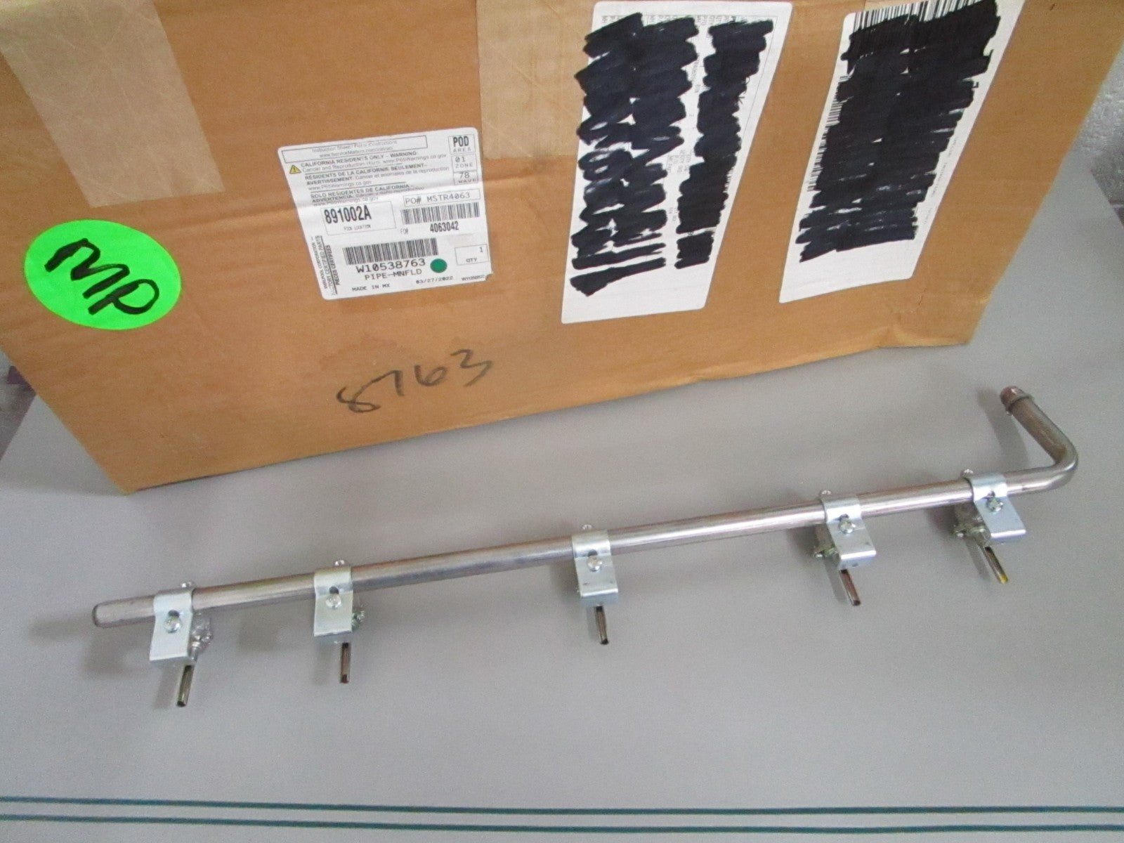 Whirlpool W10538763 Refrigerator Pipe Manifold NEW OEM Factory Certified 0820