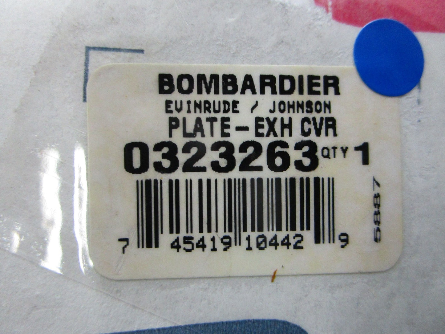 *NEW OEM* (LOT OF 2) 0810 OMC Johnson Evinrude Exhaust Cover Plate 0323263