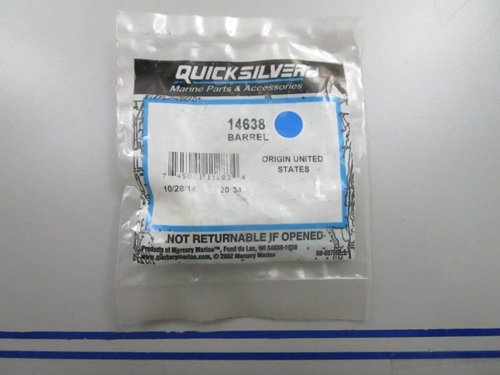 *NEW OEM* 0810 Mercury Quicksilver Barrel 14638