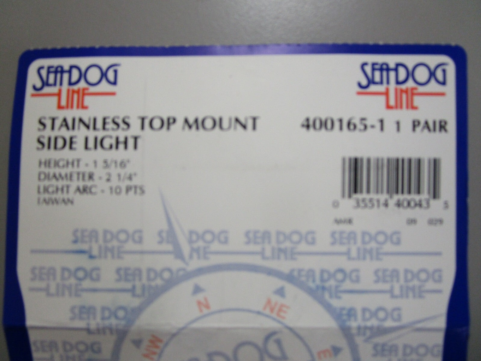*NEW* 0820 SeaDog Stainless Top Mount Side Light 400165-1