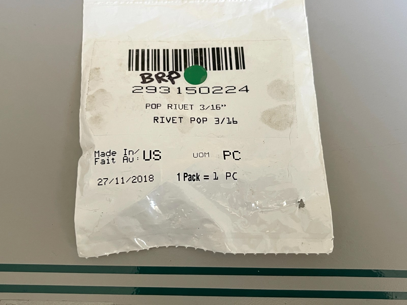 NEW OEM 293150224 BRP 3/16" Pop Rivet 0810