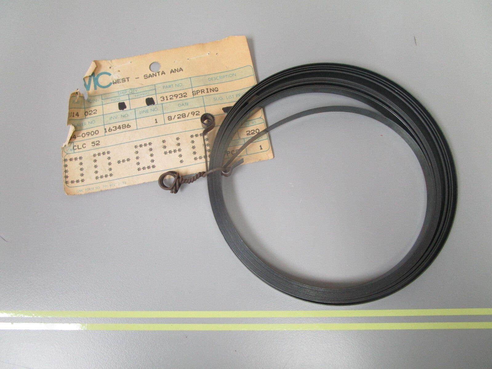 *NEW OEM* 0810 OMC Johnson Evinrude Starter Rewind Spring 312932 0312932