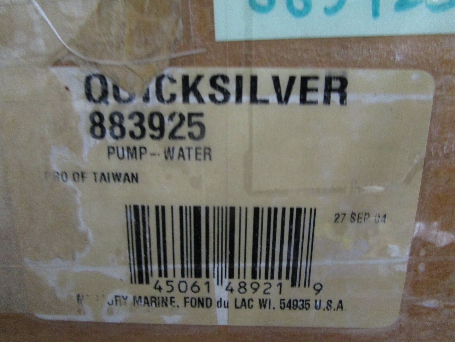 *NEW OEM* 0820 Mercury Quicksilver Circulating Water Pump 883925