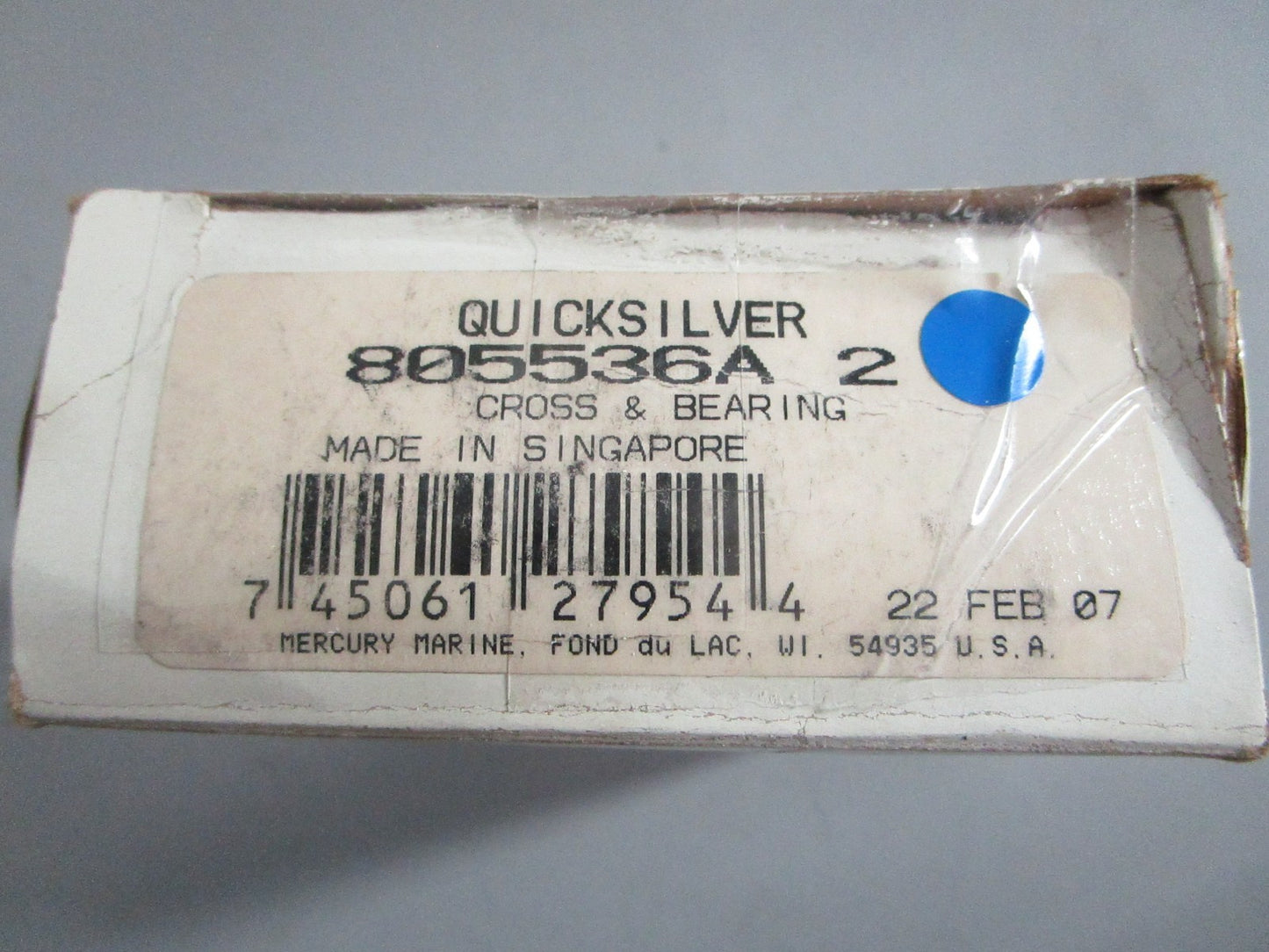 NEW OEM 805536A2 Mercury Quicksilver Cross & Bearing 0820