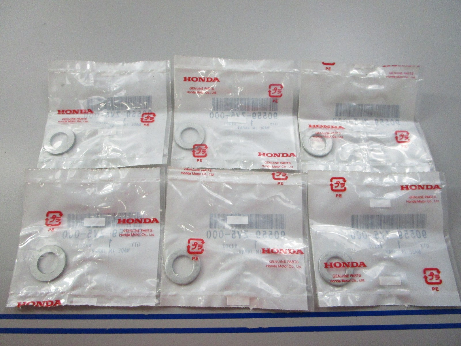 NEW OEM (LOT OF 6) 90559-ZV5-000 Honda Washer 0810