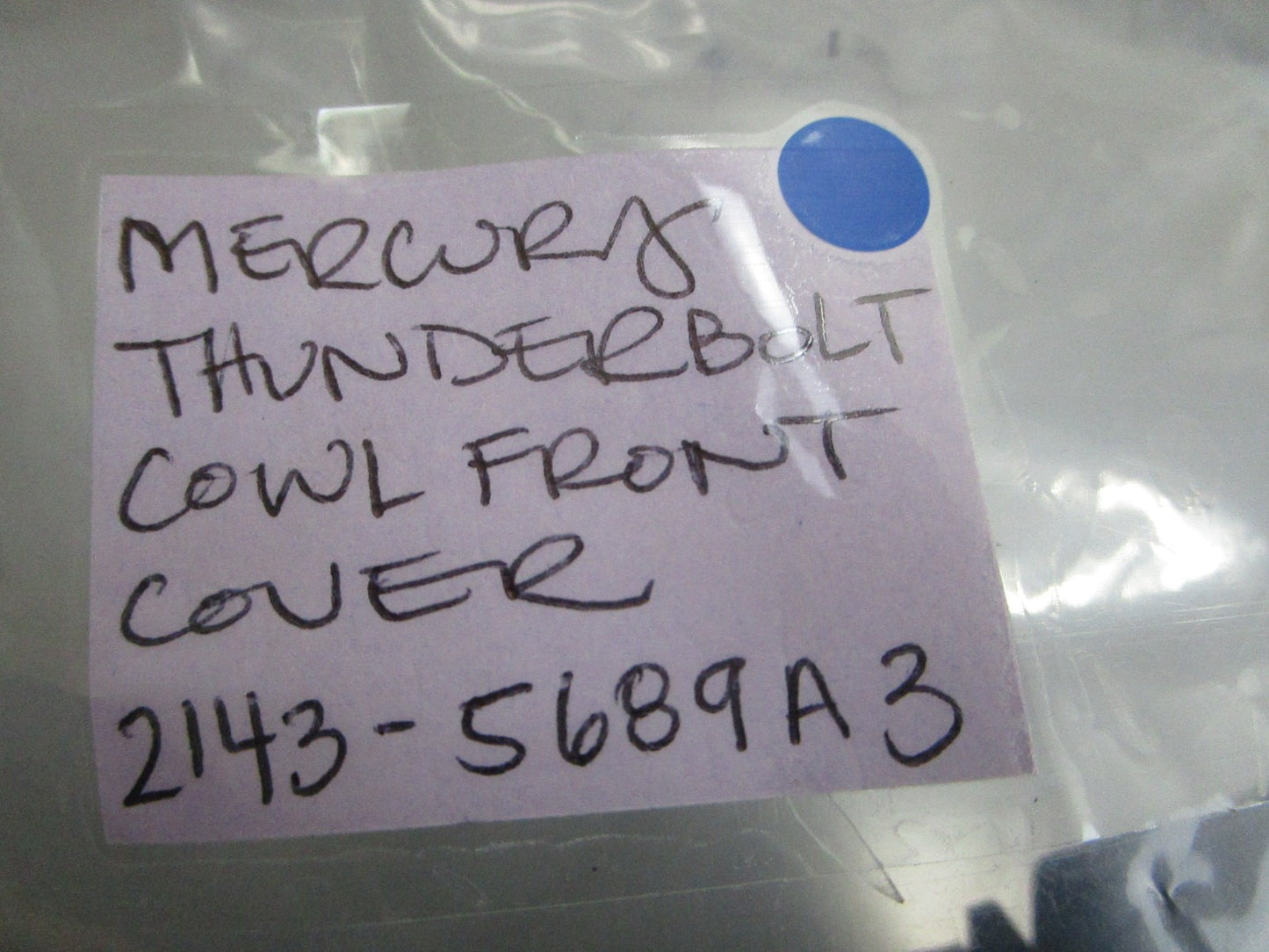 *NEW OEM* 0720 Mercury Quicksilver Thunderbolt Cowl Front Cover 2143-5689A3