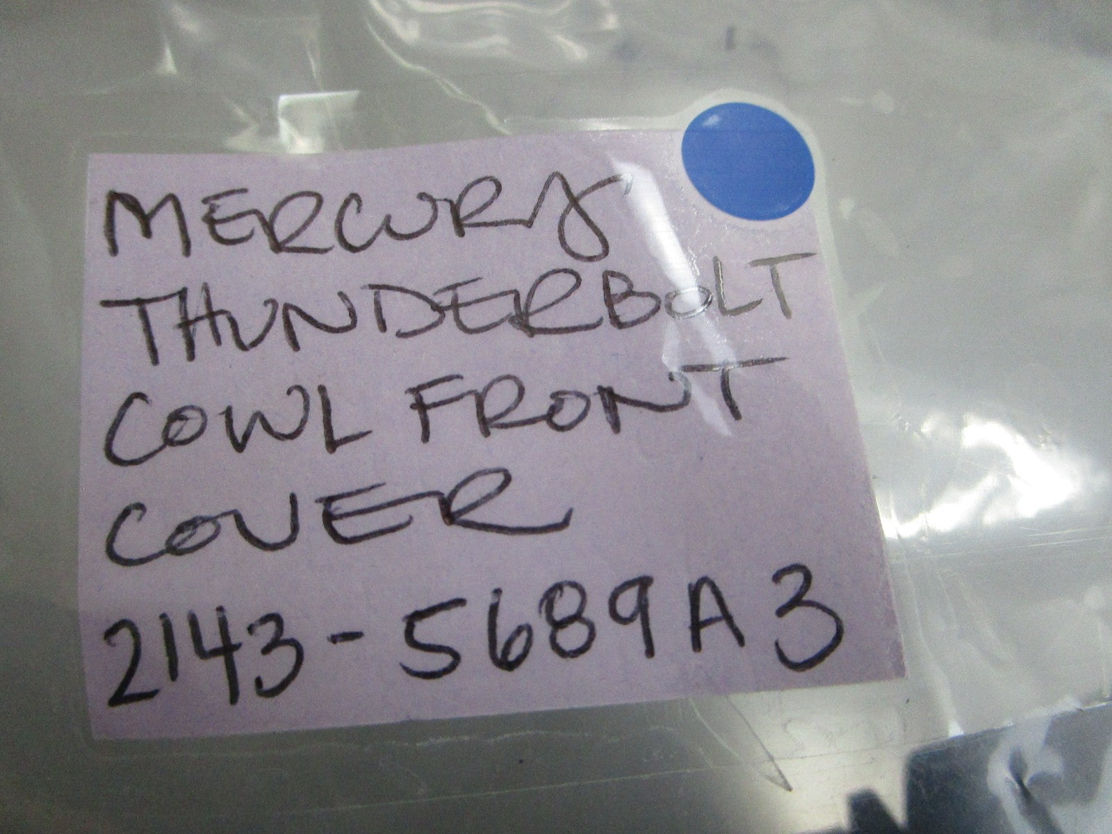 *NEW OEM* 0720 Mercury Quicksilver Thunderbolt Cowl Front Cover 2143-5689A3