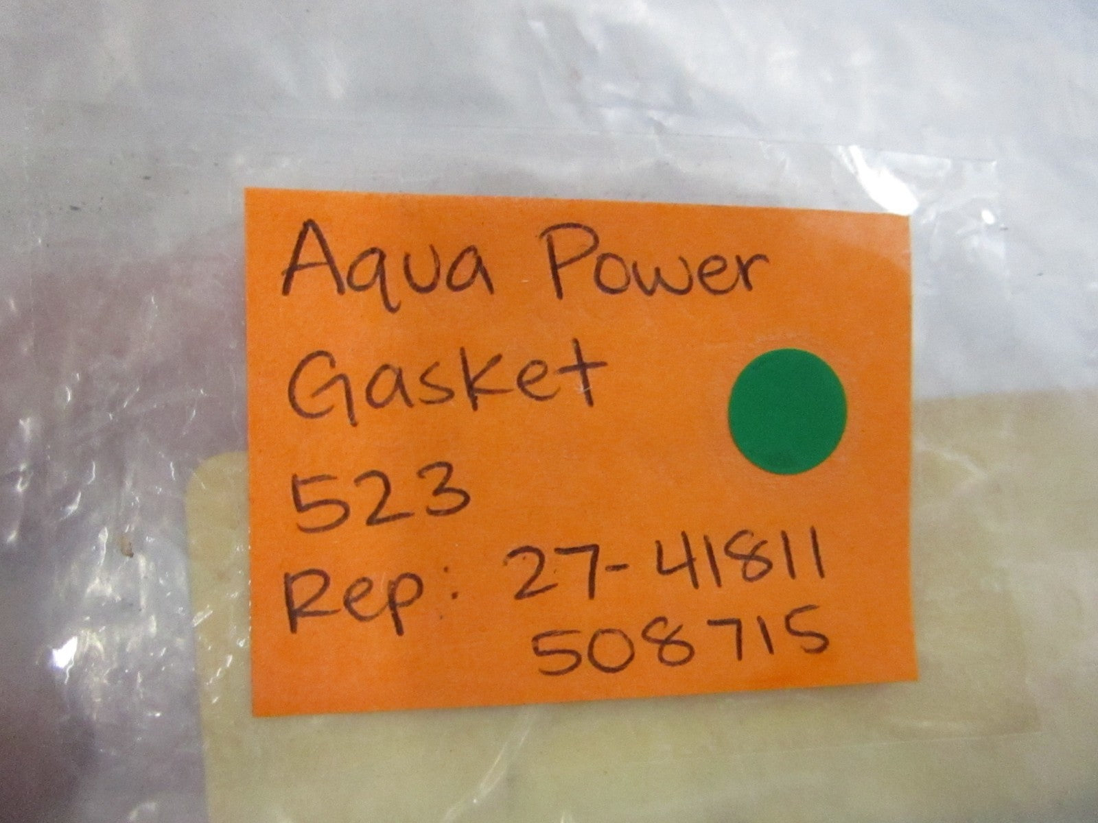 NEW  (LOT OF 2) 523 Replaces: 27-41811 508715 Aqua Power Gasket 0810