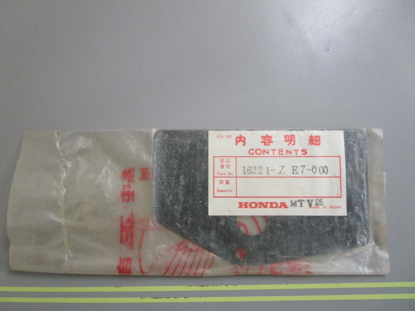 *NEW OEM* 0810 Honda Carburetor Gasket 16221-ZE7-000
