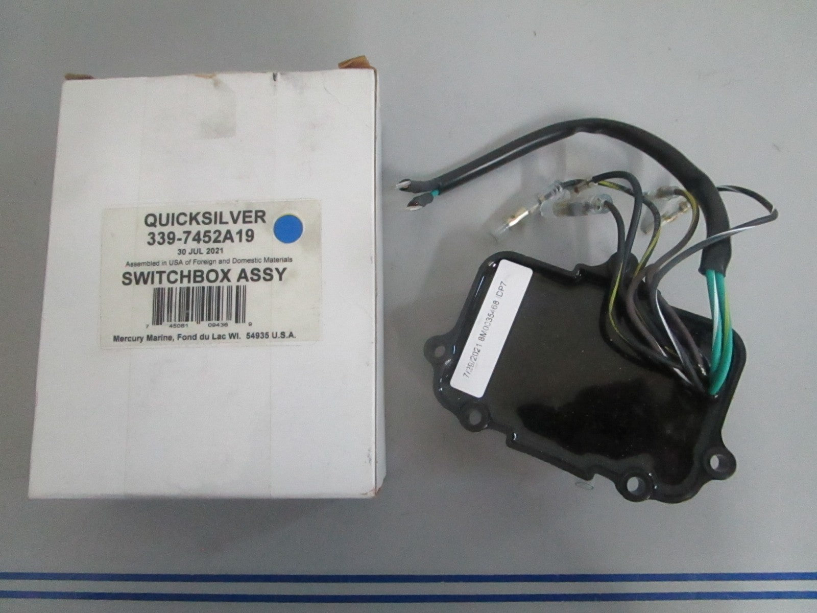 *NEW OEM* 0820 Mercury Quicksilver Switchbox Assy 339-7452A19