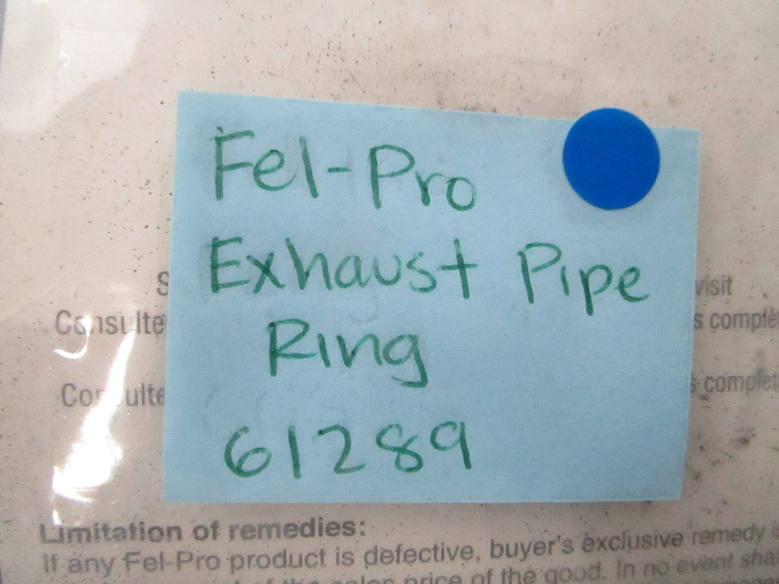 *NEW* 0810 Fel-Pro Exhaust Pipe Ring 61289