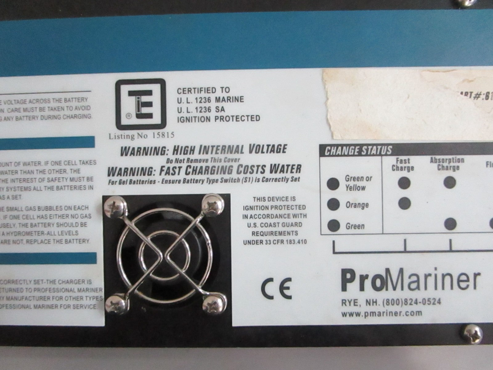 *NEW OEM* 0820 Pro Mariner ProTech-4 Series 50AMP 12V Battery Charger 61250