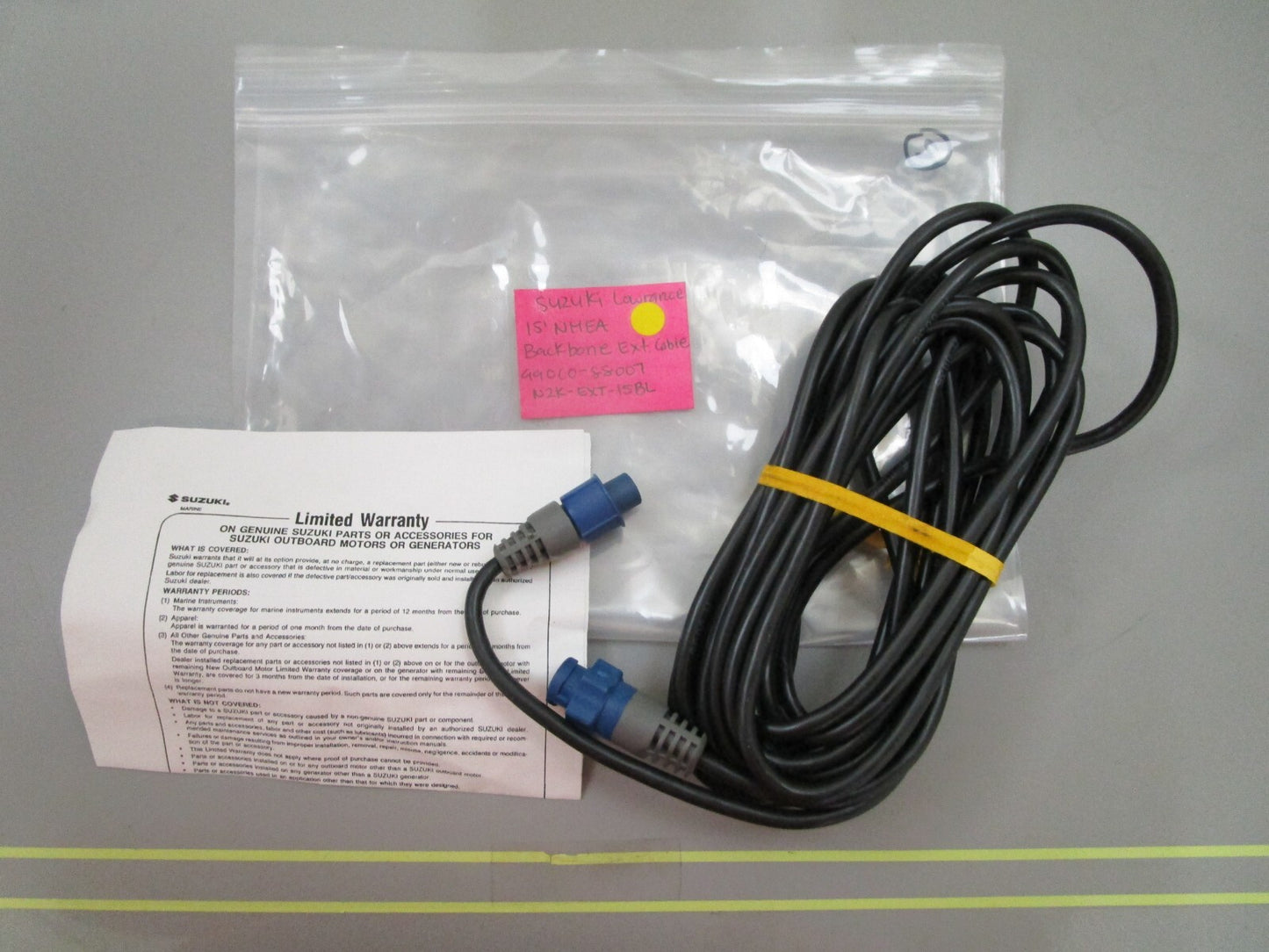 *NEW OEM* 0810 Suzuki Lowrance 15' NMEA Ext. Cable 990C0-88007 N2K-EXT-15BL