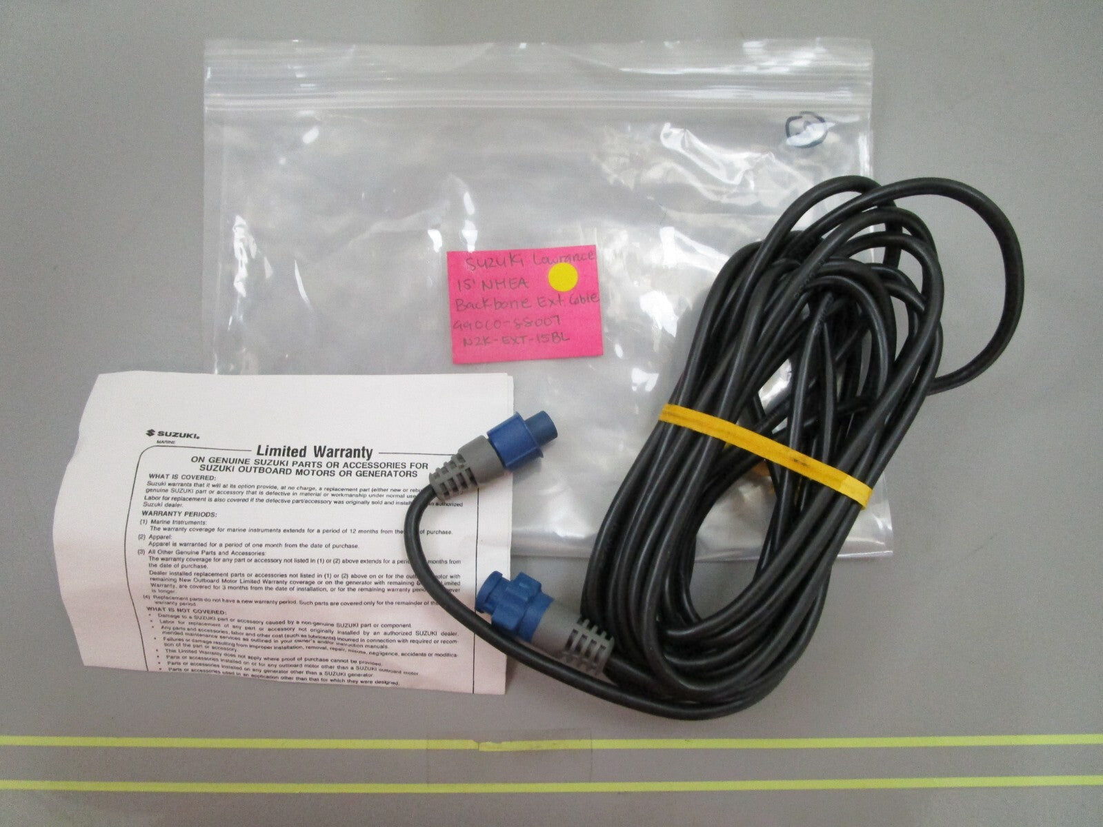 *NEW OEM* 0810 Suzuki Lowrance 15' NMEA Ext. Cable 990C0-88007 N2K-EXT-15BL