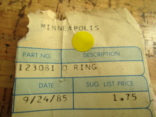 *NEW OEM* 0750 OMC Johnson Evinrude O-RING 123081 0123081