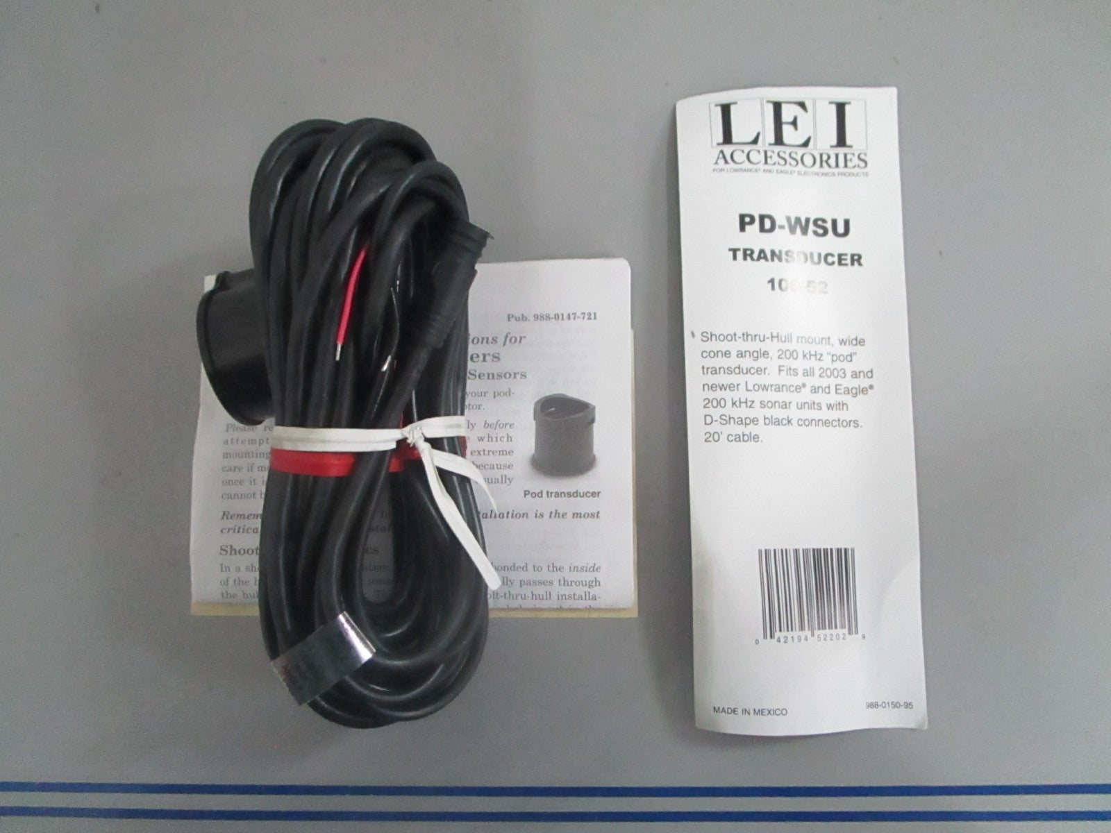 *NEW OEM* 0820 Lowrance LEI Transducer 106-52 PD-WSU