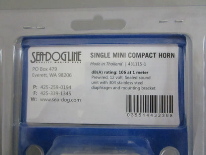 *NEW OEM* 0820 SeaDog Single Mini Compact Horn 431115-1