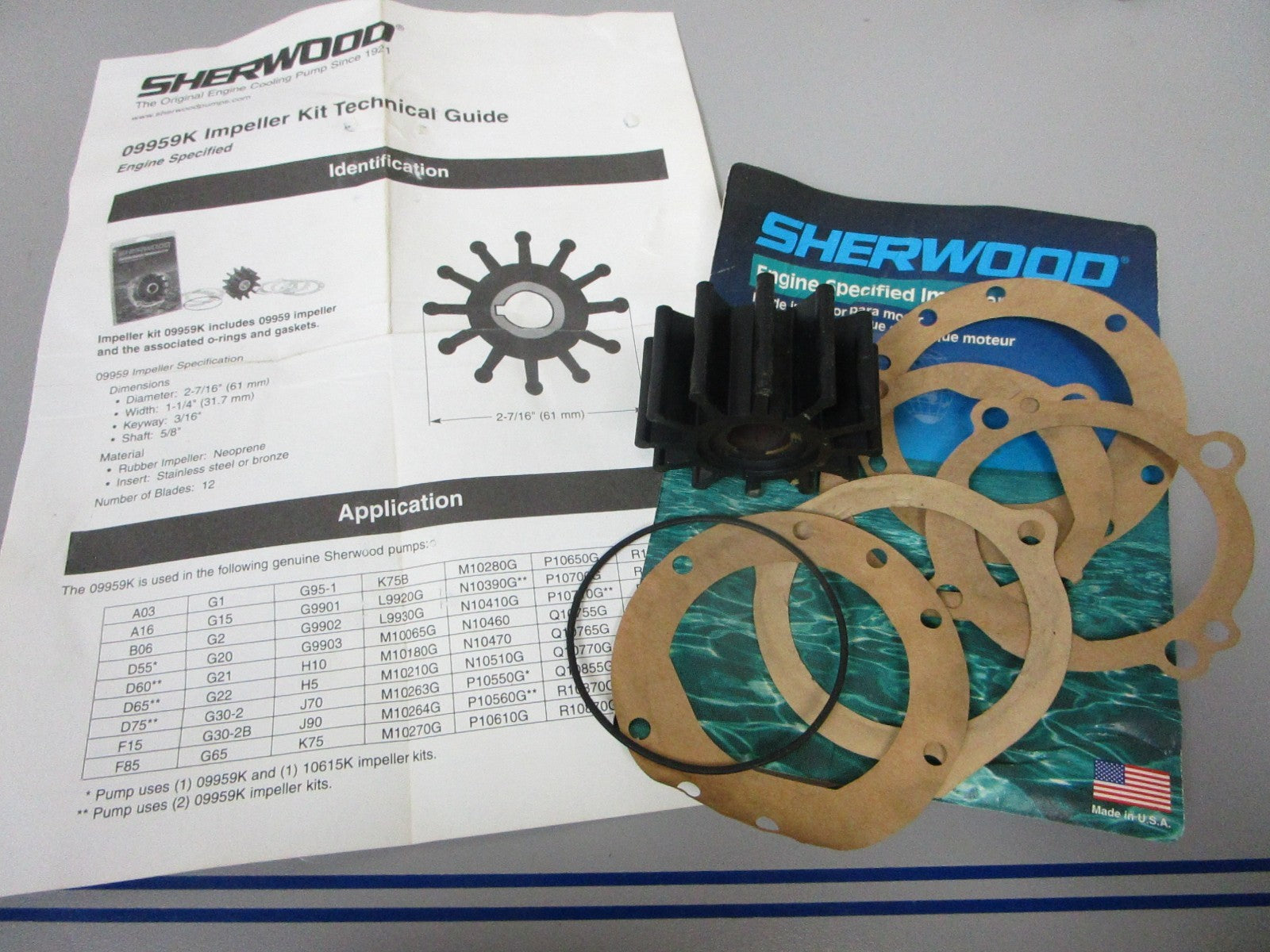 NEW OEM 09959K Sherwood Impeller Kit 0720