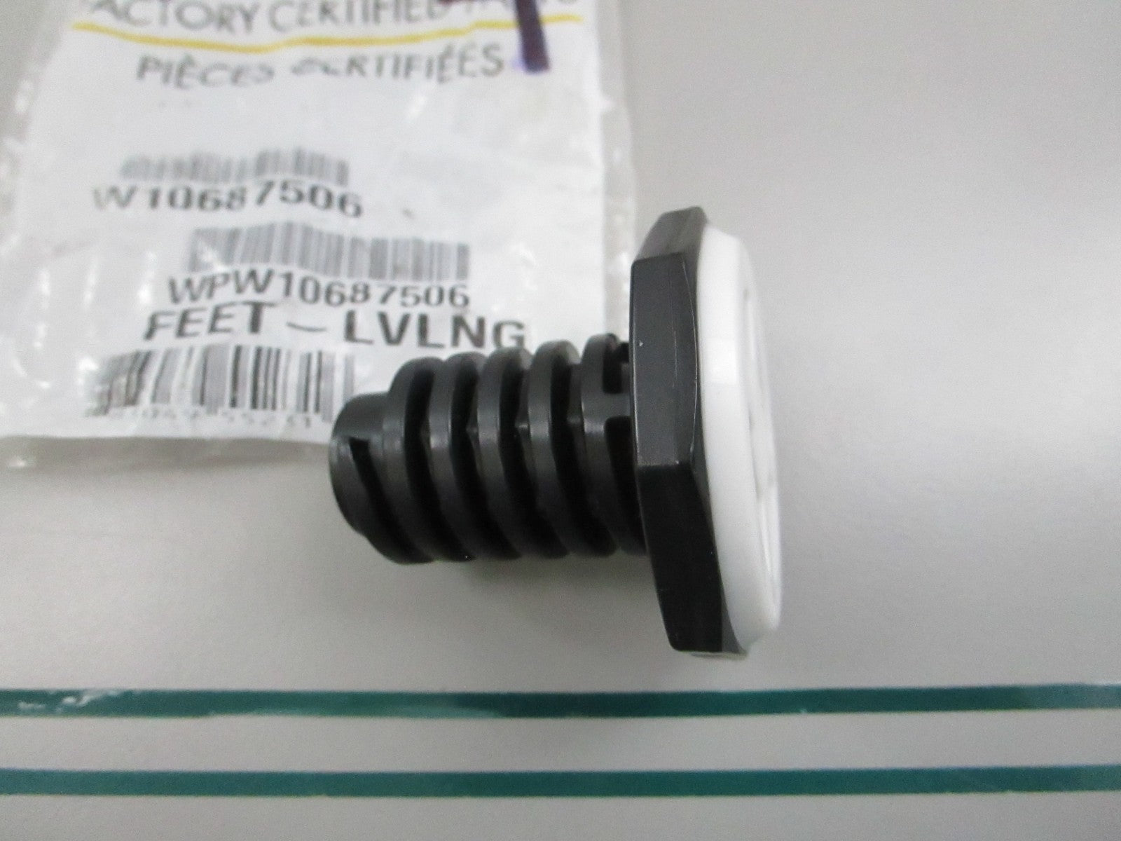Whirlpool NEW OEM Washer Leveling Leg Foot WPW10687506 Maytag Amana NOS 0810