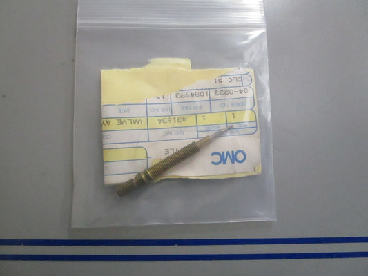 *NEW OEM* 0810 OMC Johnson Evinrude Needle Valve Assembly 431634 0431634