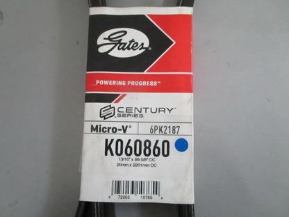 NEW K060860 Gates Century Series Micro-V Serpentine Belt 0820
