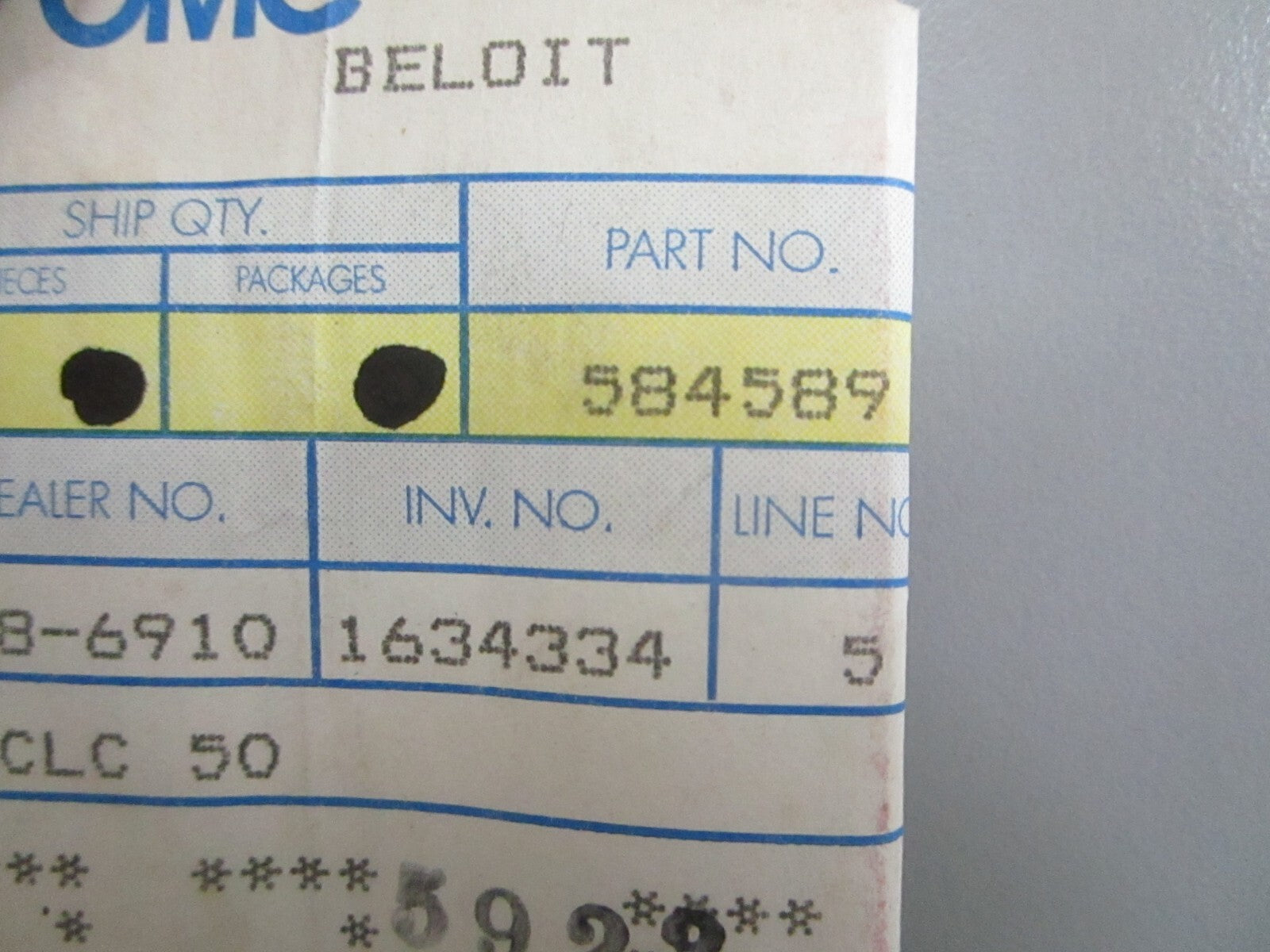 *NEW OEM* 0820 OMC Johnson Evinrude Temperature Switch Ay 584589 0584589